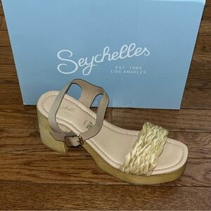 Seychelles Manila Platform Sandals Natural Cream Women’s Size 10